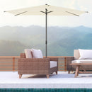 Ombrellone da Giardino 3x2 m Palo Ø48 mm in Alluminio e Poliestere Beige