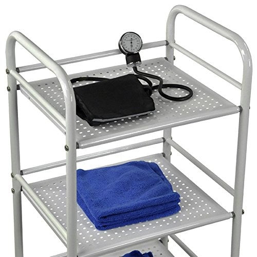 Carrello Portaoggetti da Cucina 40x35x75 cm 3 Livelli con Ruote Grigio prezzo