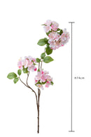 Set 3 Fiori Artificiali di Melo Rami 74 cm 