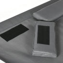 Lettino Prendisole 2 Posti da Giardino 210x140x177 cm con Tetto Parasole in Acciaio Grigio