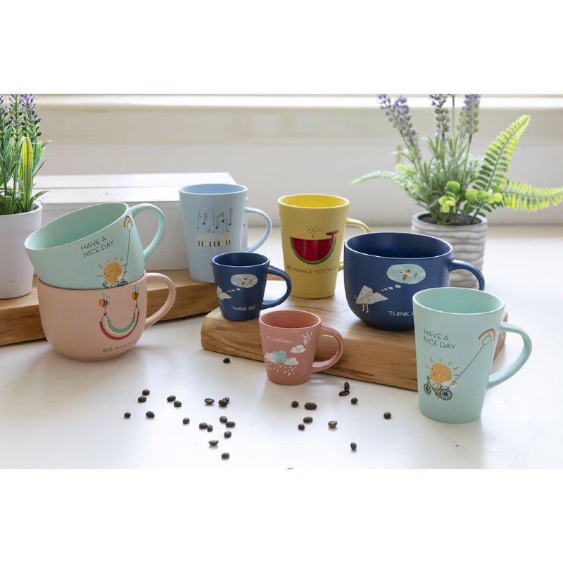 Set 6 Tazzine 90 ml in Porcellana Villa d'Este Home Tivoli Be Positive