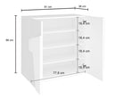 Scarpiera 2 Ante Battenti 81,2x39,2x86 cm Ping Cemento Bronx