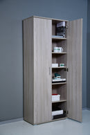 Armadio 2 Ante 6 Ripiani 72,3x36x177,1 cm in Truciolare Nobilitato Olmo