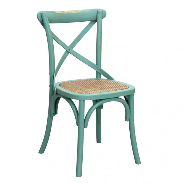 online Sedia Cross 46x42x87 cm in Legno Verde