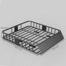 Portapacchi per Auto da 90,7 kg con Deflettori e Guide Laterali 110,5x99,5x18,5 cm in Acciaio Nero 