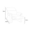 Poltrona Relax Reclinabile Manuale 80x94x102 cm in Similpelle Marrone