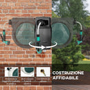 Avvolgitubo da Giardino Retrattile con Tubo dell'Acqua 30+2 m da Parete e da Manico Girevole 7 Modalità Nero      