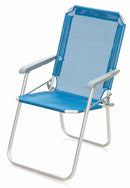 Sedia Mare Spiaggina Pieghevole in Alluminio Soriani Elba Blu Melange