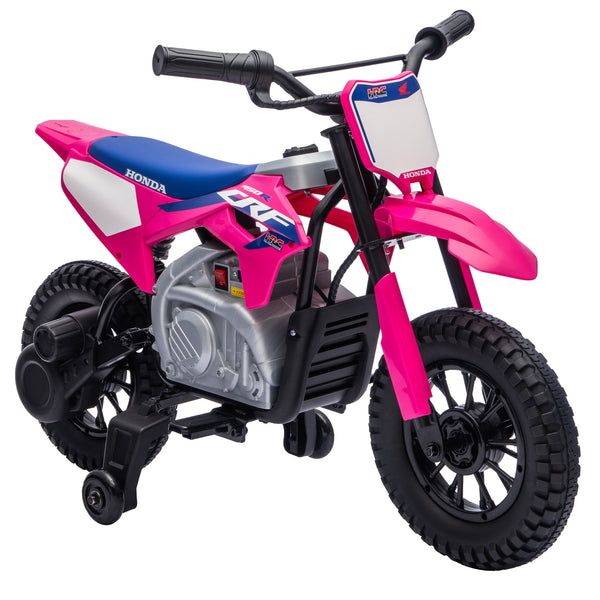 Moto Elettrica per Bambini 3+ Anni Licenza Honda CRF 450R 104x55x67 cm 12 V con Batteria al Litio e Sospensioni in ABS Rosa sconto