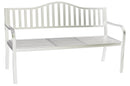 Panchina 3 Posti da Giardino 150x60x85 cm in Ferro Pesaro  Bianca