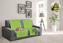 Copridivano a Fascia Doubleface Trapuntato 60x190cm Verde Mela/Verde Scuro