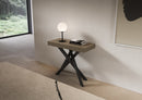 Consolle Allungabile 90-196x40x77 cm Saki Small Tortora Gambe Antracite 