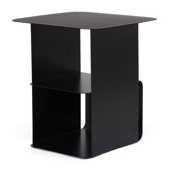 Tavolino Moderno 41x41x45,5 cm in Acciaio Nero sconto