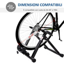 Rullo Pieghevole per Bicicletta Allenamento in Casa Nero 54.5x47.2x39.1 cm 