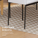 Set 4 Sedie 41x50x97 cm in Tessuto Bianco