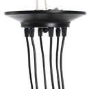 Lampadario a Soffitto Moderno a Sospensione 6 Luci E27 Ø34x16 cm  Nero