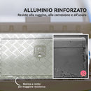 Cassetta degli Attrezzi Box Portautensili 76x35,5x40,6 cm Alluminio Argento      