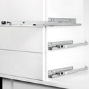 Guide a Scomparsa Silver per Cassetti ad Estrazione Totale P350 Zincato Bianco Acciaio Emuca