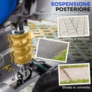 Moto Elettrica per Bambini 3-6 Anni 107x56x70 cm Batteria 12V e Rotelle Rimovibili Blu   