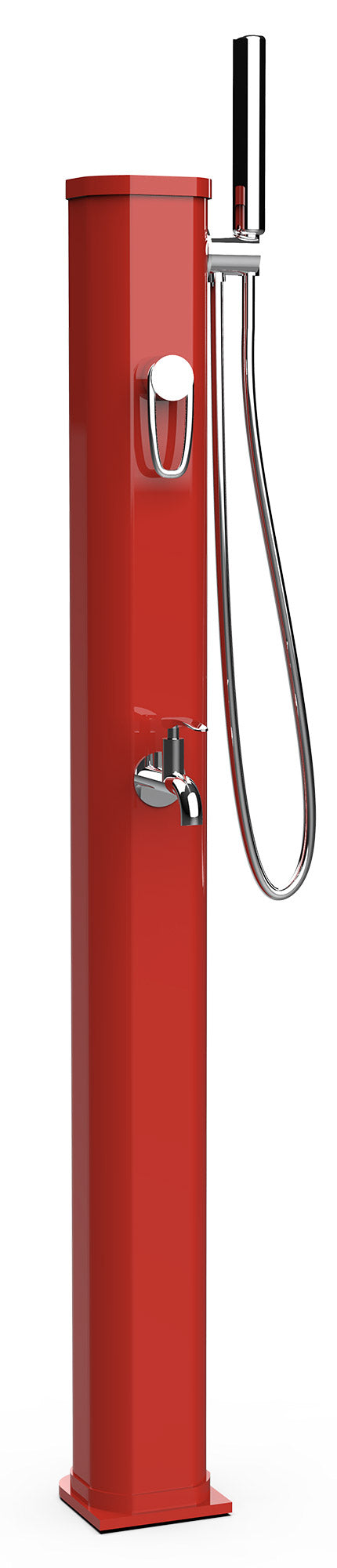 acquista Mini Doccia Solare da Giardino 20L Miscelatore Lavapiedi e Doccetta Terracotta