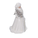 Babbo natale in resina bianco cm 14x12xh23