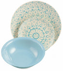 Servizio Piatti 18 Pezzi in Hard Dolomite Villa d'Este Home Tivoli Cala Blanca Multicolor