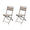 Set 2 Sedie Pieghevoli da Giardino 44x54x85 cm in Ferro Champagne