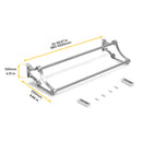 Porta Scarpe Self per Interno Armadio Imballo 1 Pezzo Verniciato Alluminio Acciaio e Emuca