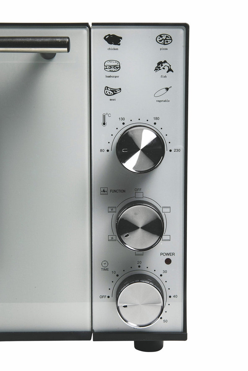 Forno Elettrico Ventilato 38 Litri 1800W con Vetro Kooper Great Stone Bianco