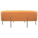 Pouf Poggiapiedi 97x39x40 cm in Tessuto Kate Arancio