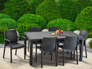 Tavolo da Giardino Keter Melody 160,5x94,5x74,5 cm Effetto Rattan e Legno Grafite 