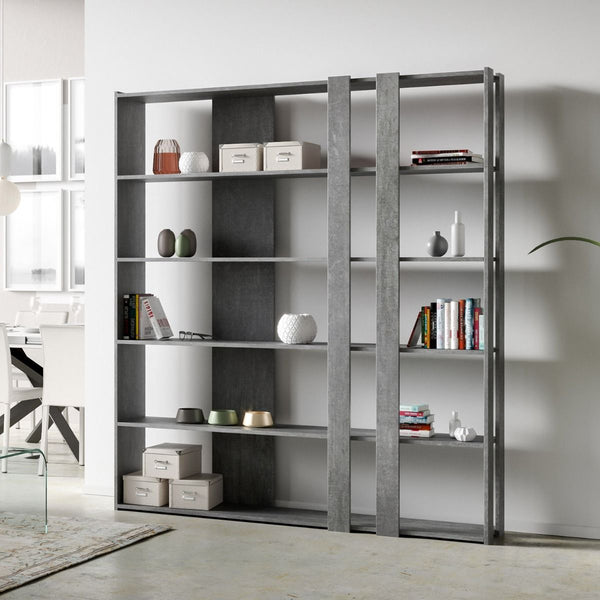Libreria Moderna 5 Ripiani 178x36x204 cm in nobilitato Grigio acquista
