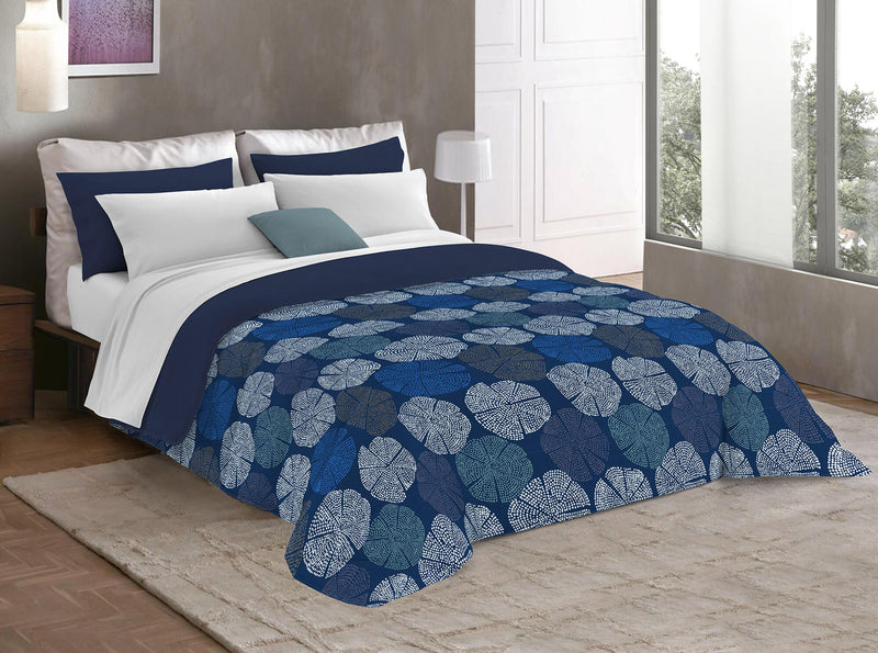 Trapunta Invernale Matrimoniale Stampata 250gr Anemoni Multicolore