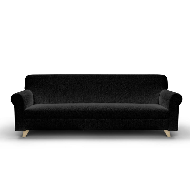 Copridivano 1, 2 E 3 Posti Elasticizzato in Tessuto Nero