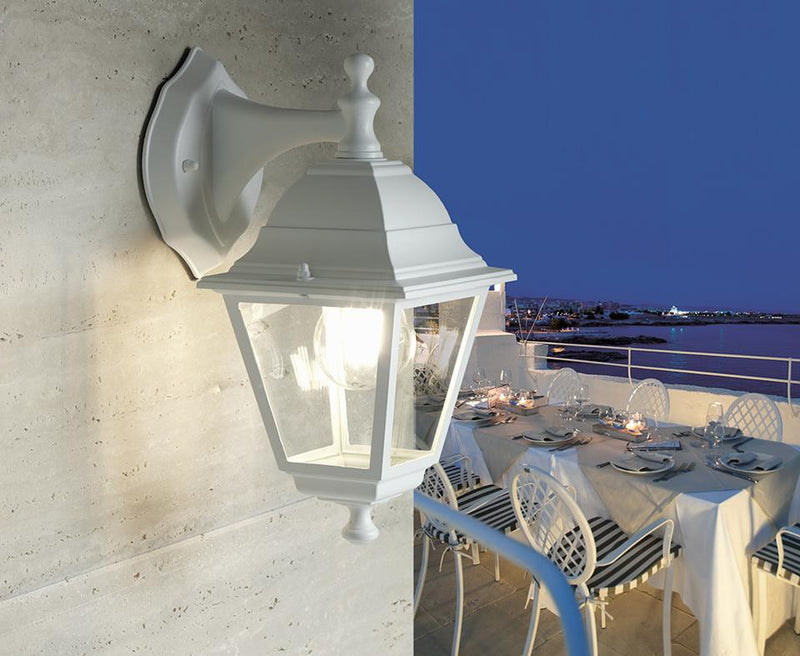 Applique da Esterno Piccola in Basso Sovil Nano Bianco