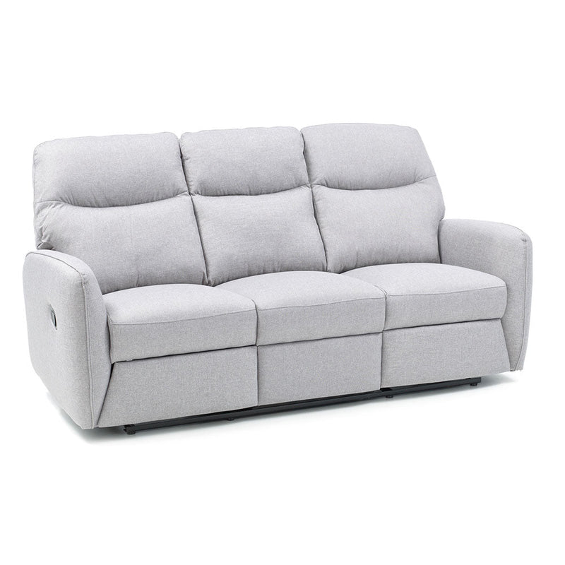 Divano 3 Posti Reclinabile Manuale in Tessuto Kube Grigio
