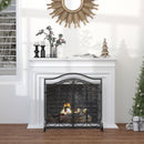 Parascintille con Antine 88x30x89 cm in Metallo Nero