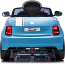 Macchina Elettrica per Bambini Licenza Fiat 500 12V con Telecomando Azzurro