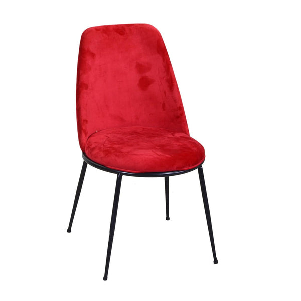 online Sedia Kiev 49x56xh44/85 cm in Tessuto Velluto Rosso/Nero