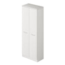 Armadio Portascope 71x38x182 cm con 5 ripiani Gabriella bianco frassinato