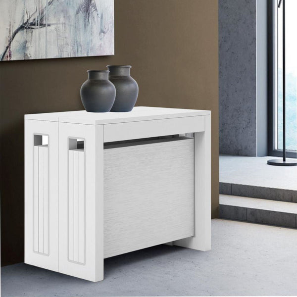 online Consolle Allungabile 90x49/320x77 cm Transformer bianco frassinato