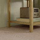 Set 2 Comodini con 2 Cassetti e Ripiano Inferiore in stile Nordico 40x34x60 cm in Bambù 