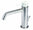 Rubinetto Miscelatore Monocomando Lavabo con Scarico in Acciaio Inox Maniglia Perla
