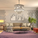 Lampadario a Soffitto Moderno 44 Pendenti in Vetro E14 Ø43x100 cm  Grigio