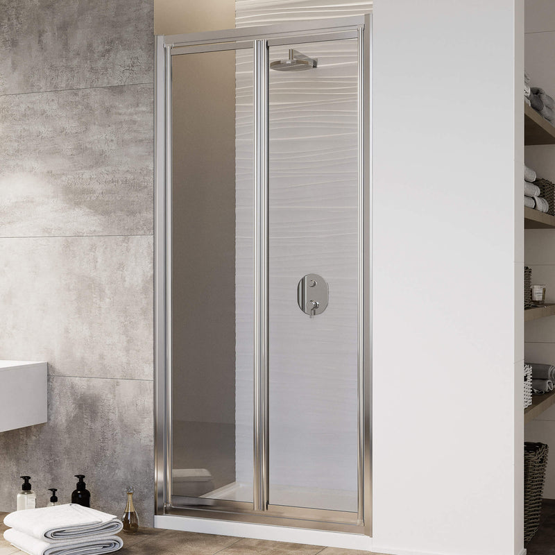 Porta Doccia 2 Ante Battenti in Cristallo Trasparente 4mm H198 Fosterberg Maribo Varie Misure