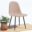 Set 4 Sedie 43x42x86 cm in Similpelle Bella Sabbia