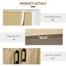 Mobile Multiuso 2 Ante 62x40x77 cm in MDF Bianco e Legno