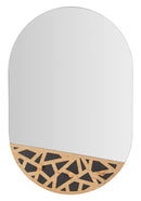 Specchio da Muro con Appendi Abiti Carv 60,5x5,3x90 cm in MDF e Specchio Multicolor      