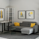 Libreria Angolare Moderna 5 Ripiani 60,3x60,3x205 cm in nobilitato Bianco