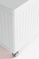 Baule Contenitore da Esterno 182x89,4x70h cm Apertura Facile e Ruote in Alluminio Ocean L Bianco 